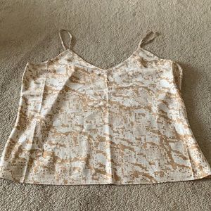 NWT Ann Taylor tan snake print satin cami